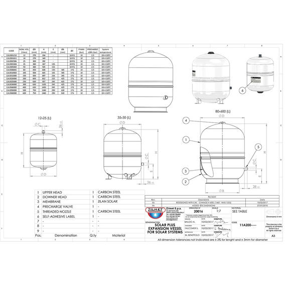 Бак SOLAR-PLUS 12L 3/4" белый Zilmet, изображение 2