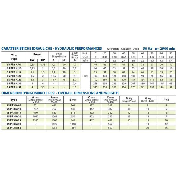 4elementsПогружной насос Panelli 4'' 0,75kW 1HP 95 PRX2 N/14 230V, изображение 3
