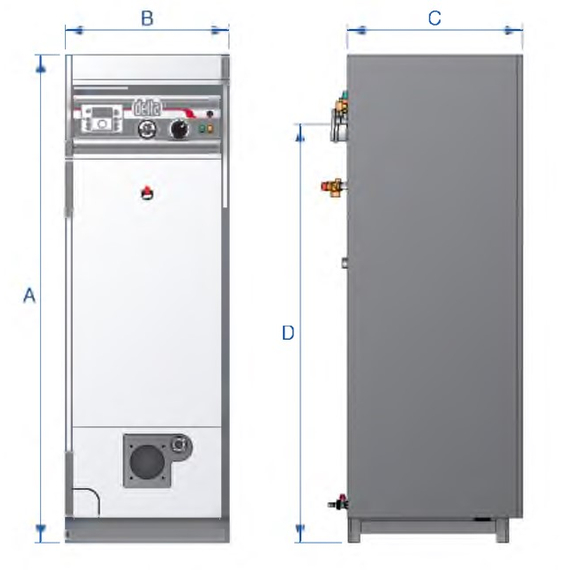 DELTA PRO S25 Напольный газовый котел 25 кВт (2-хконтур, турбо) ACV, изображение 4