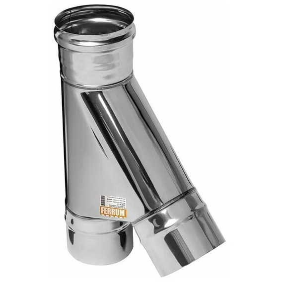 4elementsTeu la 135 ° pentru cos de fum mono perete Ferrum D115 (0,5 mm)