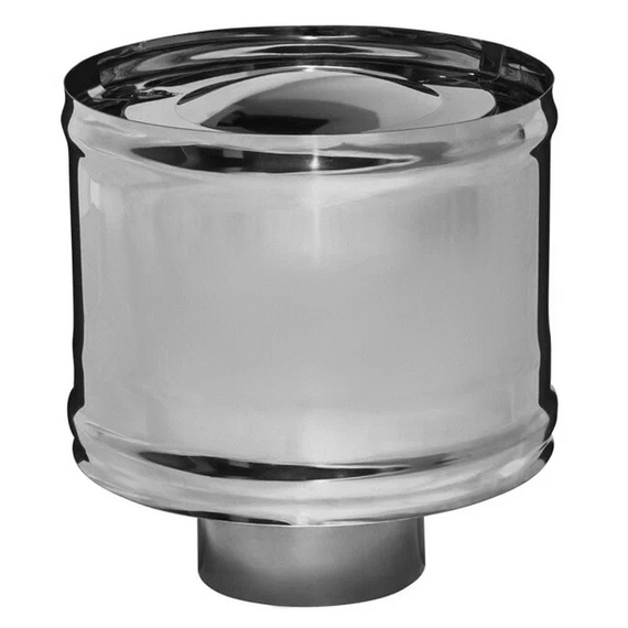 Зонт-К с ветрозащитой для дымохода Ferrum D130 (0,5мм)