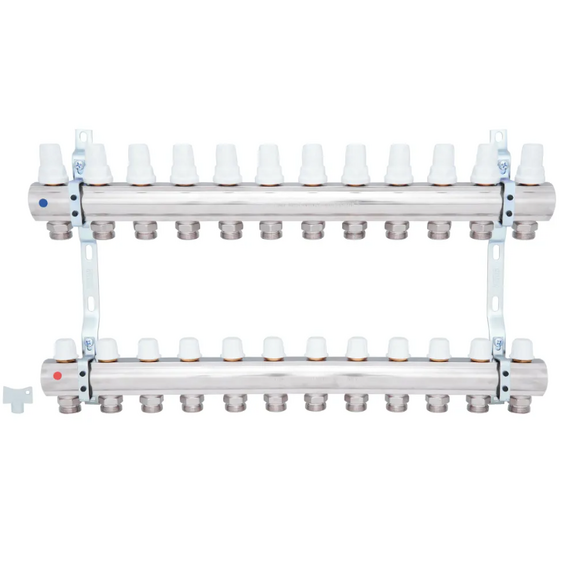 Коллектор для тёплого пола 1"x 12 вывод. ICMA, изображение 2