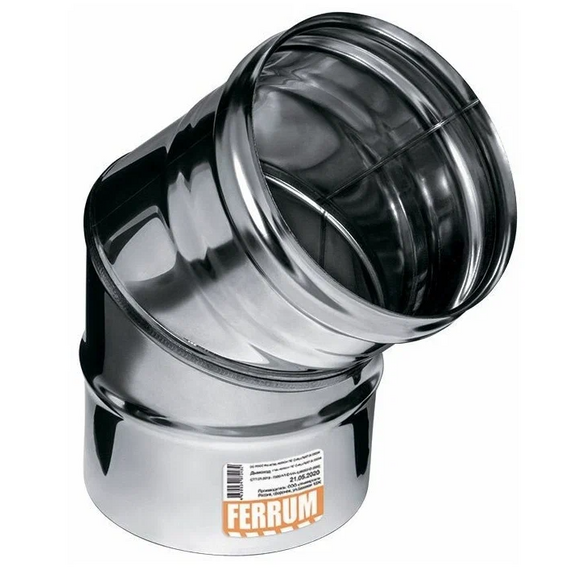 4elementsCot la 135° cos de fum (2 sectii) Ferrum D150 (0,8mm)