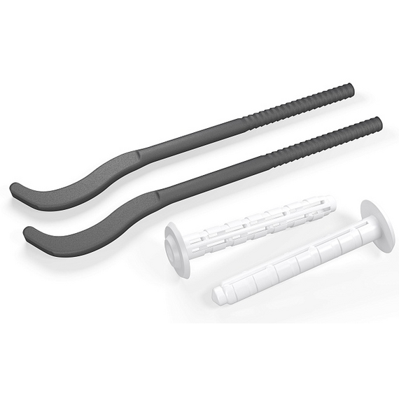 Комплект плоских кронштейнов с дюбелями 7,2х170мм, черные Royal Thermo