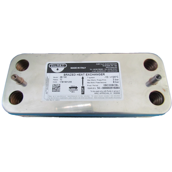 4elements17B1901206 Schimbator de caldura ZB-12 P INTER.PRIG.154, изображение 2