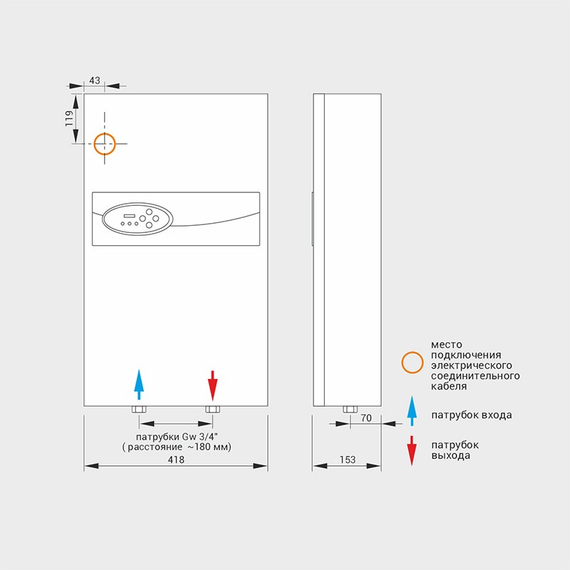 Котел электрический 4 kW Kospel EKCO.R2-04, изображение 5