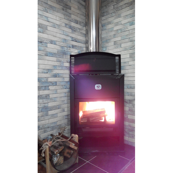 Отопительно-варочная печь-камин Теплодар ОВ-120 угловая 12 kW, изображение 2