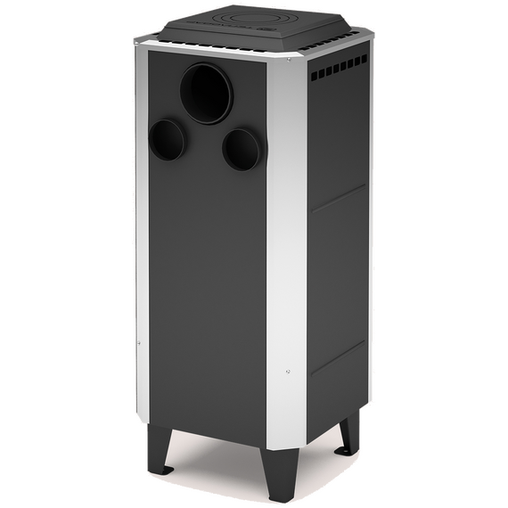 Отопительно-варочная печь-камин Теплодар ВЕРТИКАЛЬ Металлика 12 kW, изображение 3