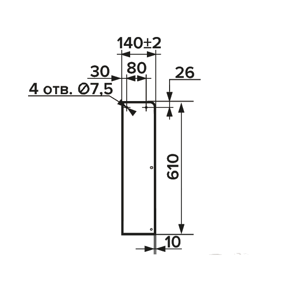 4elementsPerete din metal lateral pentru ecranul radiatorului EVECS БГ-МЭР, изображение 4
