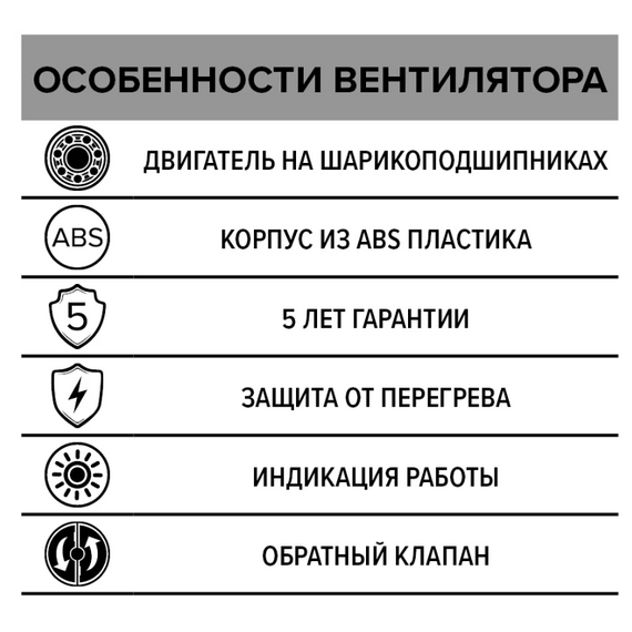 Дизайнерский вытяжной вентилятор с обратным клапаном Diciti Standard 5C D125 Gold, изображение 2