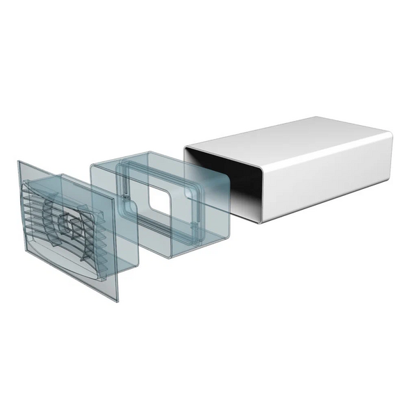 4elementsCanal ventilatie plat PVC Era 620AI2 6o20 (2m), изображение 3