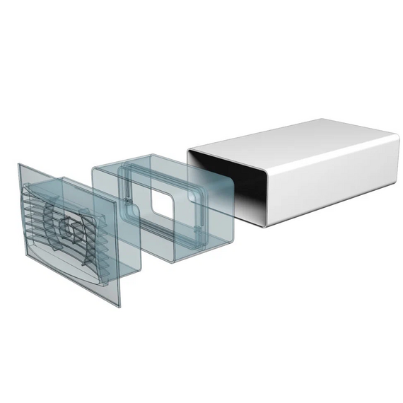 4elementsCanal ventilatie plat PVC Era 511AI2 5.5x11 (2m), изображение 3