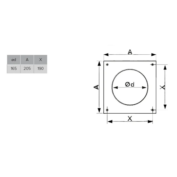 Торцевая накладка для круглового воздуховода Mistral 15x15 D100, изображение 3