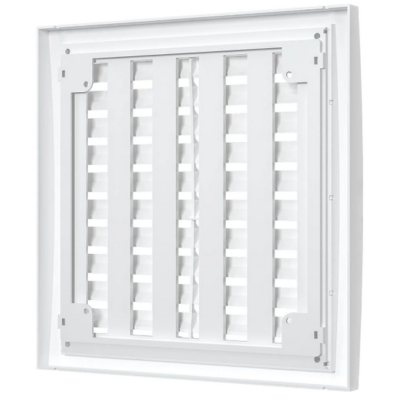 Вытяжная вентиляционная решетка наружная ASA-пластик регулируемая Mistral 20x30 White, изображение 4