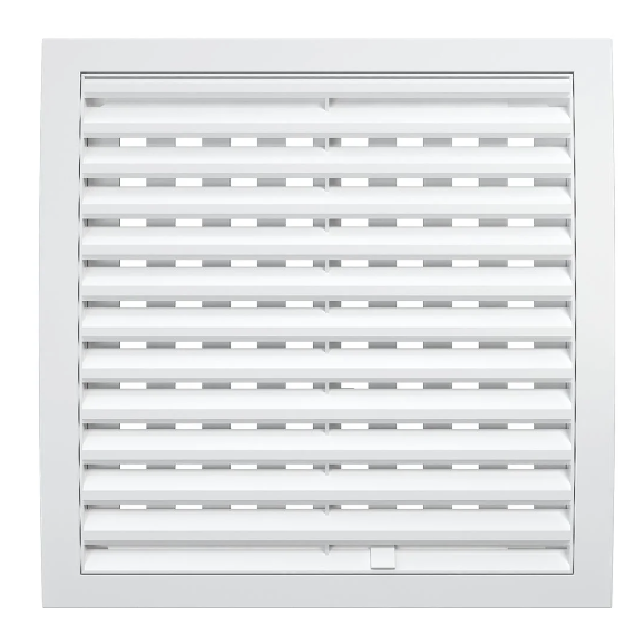 Вытяжная вентиляционная решетка наружная ASA-пластик регулируемая Mistral 25x25 White, изображение 2