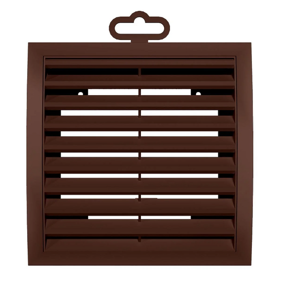 Вытяжная вентиляционная решетка наружная ASA-пластик Mistral 15х15 Brown, изображение 2