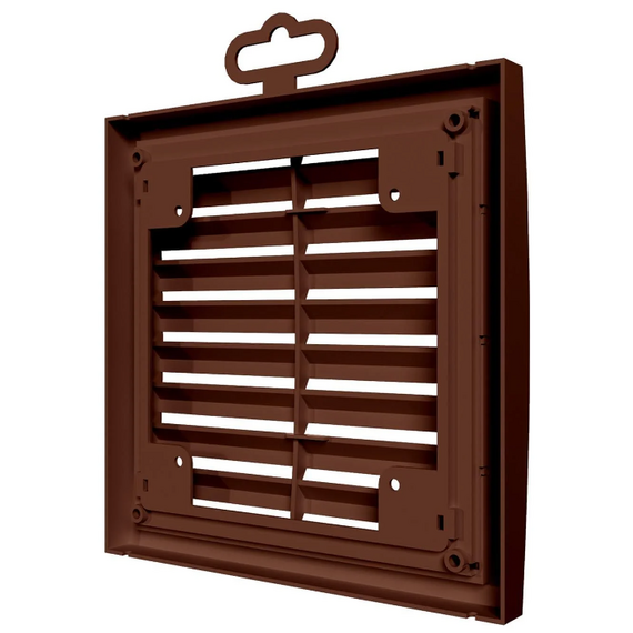 Вытяжная вентиляционная решетка наружная ASA-пластик Mistral 15х15 Brown, изображение 4