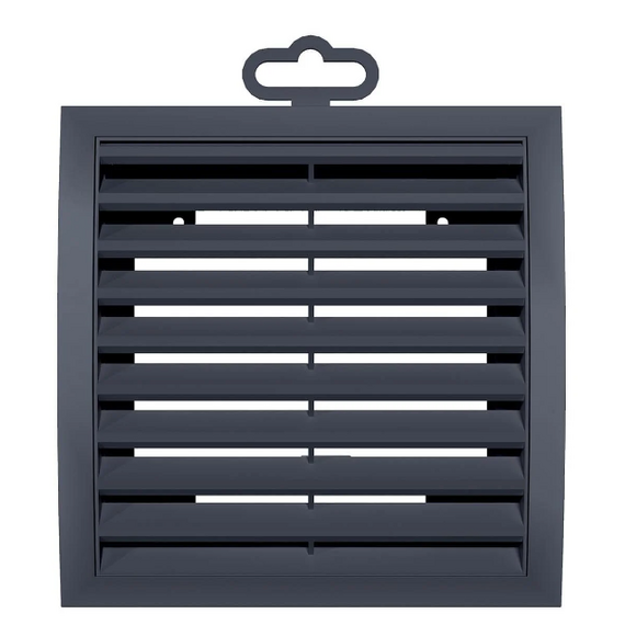 4elementsGrila pentru ventilatie exterioara ASA-plastic Era 15o15 Grey, изображение 2