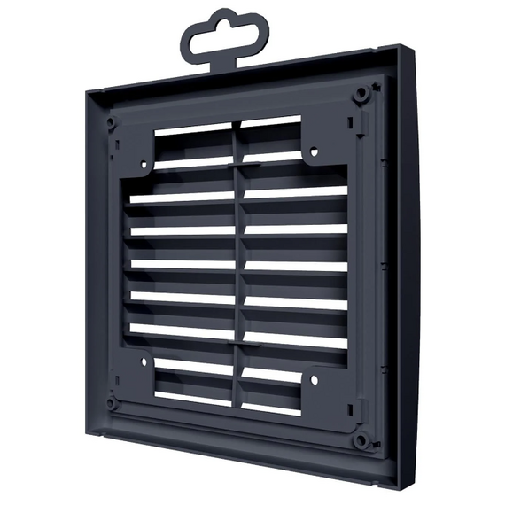 4elementsGrila pentru ventilatie exterioara ASA-plastic Era 15o15 Grey, изображение 3