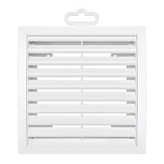 Вытяжная вентиляционная решетка наружная ASA-пластик Mistral 15х15 White, изображение 2