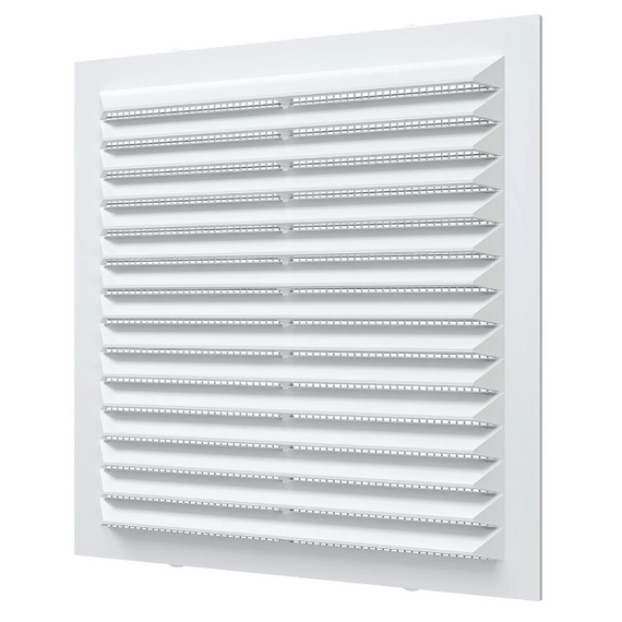 Вытяжная вентиляционная решетка с сеткой Mistral 13x13 White