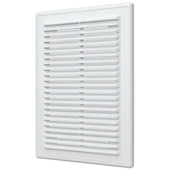4elementsGrila pentru ventilatie cu plasa si cadru Era 8o25 White