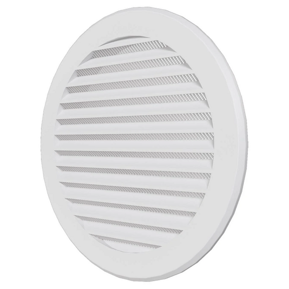 4elementsGrila rotunda pentru ventilatie cu plasa Era D150 White