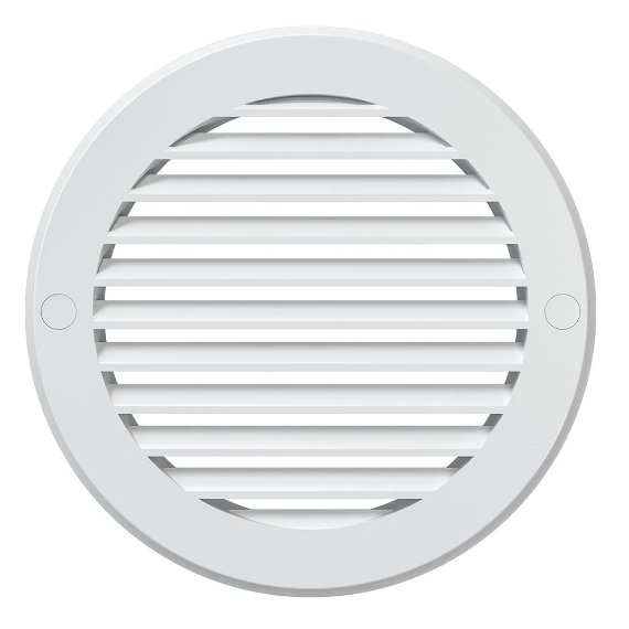 Круглая вытяжная вентиляционная решетка наружная с фланцем Mistral ASA D125, изображение 2