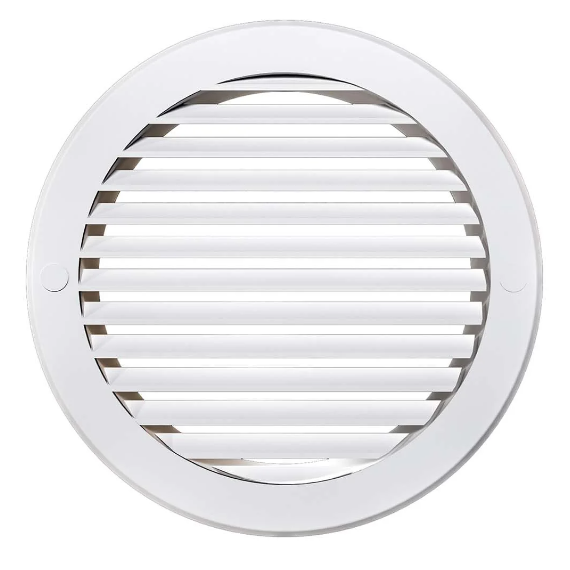 Круглая вытяжная вентиляционная решетка наружная с фланцем Mistral ASA D150, изображение 2