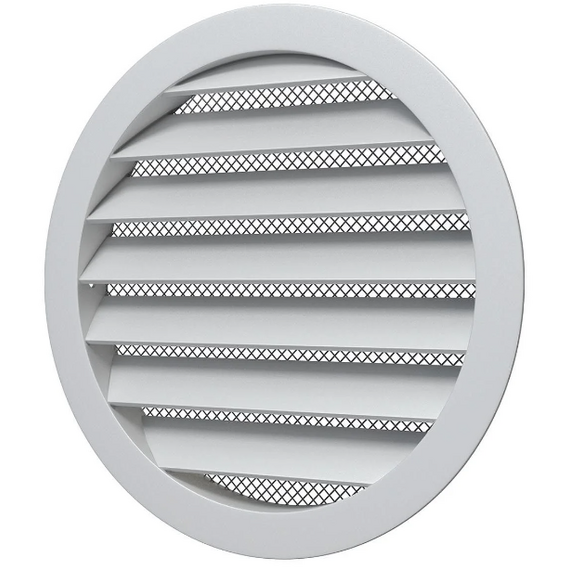 Круглая вытяжная вентиляционная решетка наружная с фланцем Mistral Street Line D125 Aluminium, изображение 2