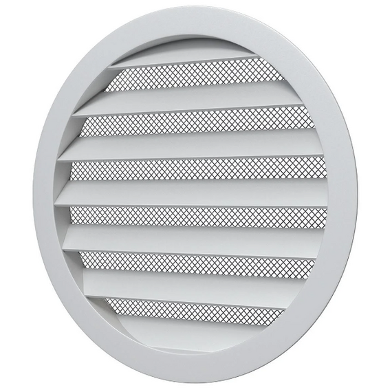 Круглая вытяжная вентиляционная решетка наружная с фланцем Mistral Street Line D160 Aluminium, изображение 2