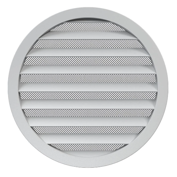 Круглая вытяжная вентиляционная решетка наружная с фланцем Mistral Street Line D200 Aluminium, изображение 2