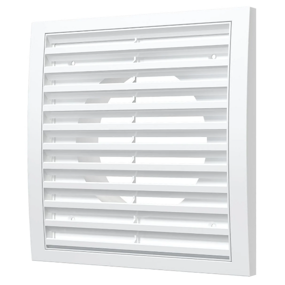Вытяжная вентиляционная решетка из АБС-пластика с фланцем Mistral 20x20 D150 White