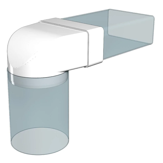 Соединитель угловой плоского воздуховода с круглым Mistral 6х20 D150, изображение 2