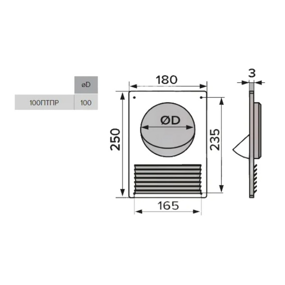 4elementsPlaca fixare cu grila plastic Era 18o25 D125, изображение 5