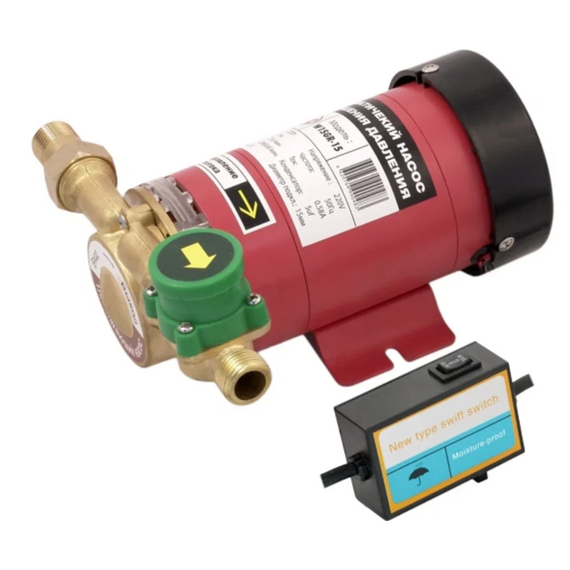 Насос повышающий давл. с авт. включ. Сухой ротор. 120Вт W15GR-15 AUTO JEMIX, изображение 2