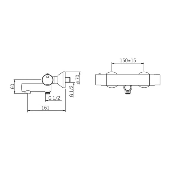 4elementsСмеситель для ванны с душем Oras IL BAGNO ALESSI, изображение 5