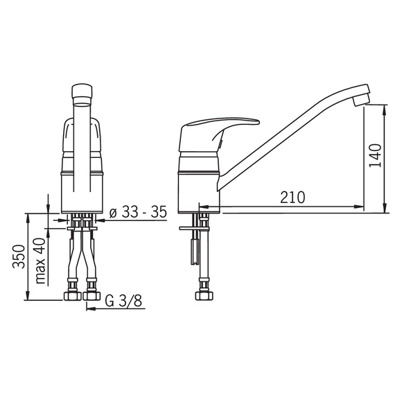 4elementsСмеситель для кухни Oras Solina, изображение 11