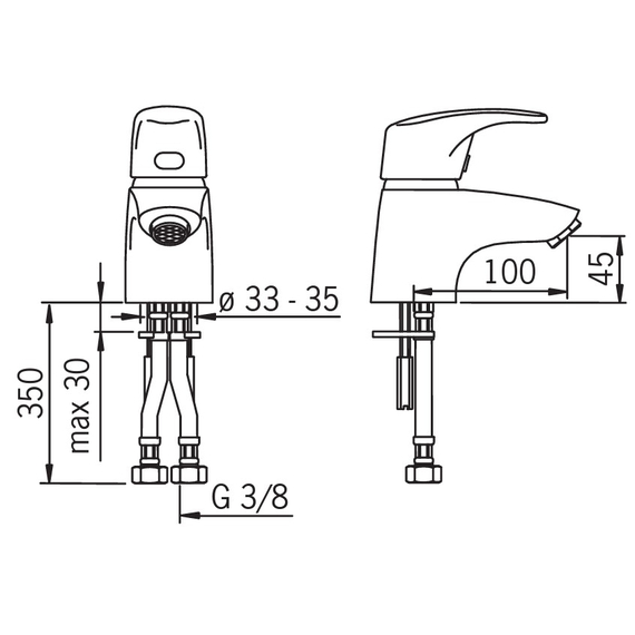 Смеситель для умывальника Oras Solina, изображение 2