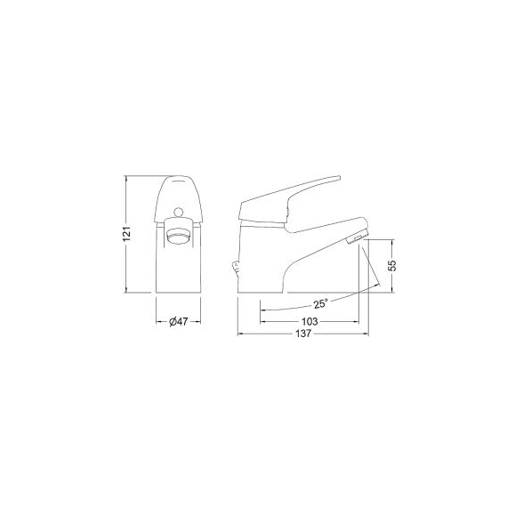 Смеситель для умывальника Genebre GE2, изображение 3