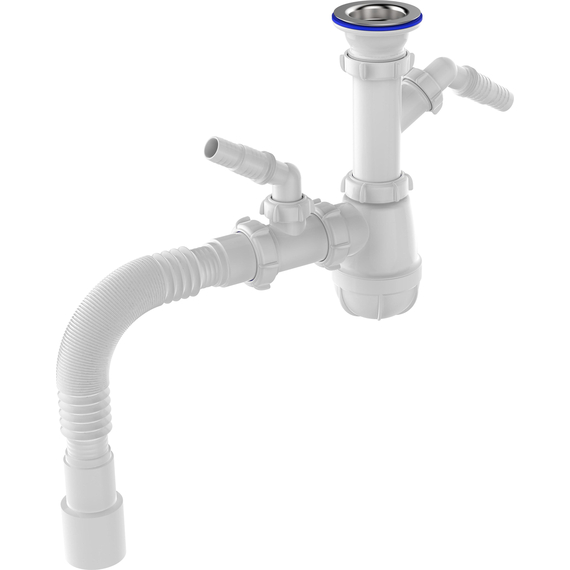 4elementsSifon 1 1/2"*40 cu 2 coturi, cu racord extensibil 40х40/50, Aquant  