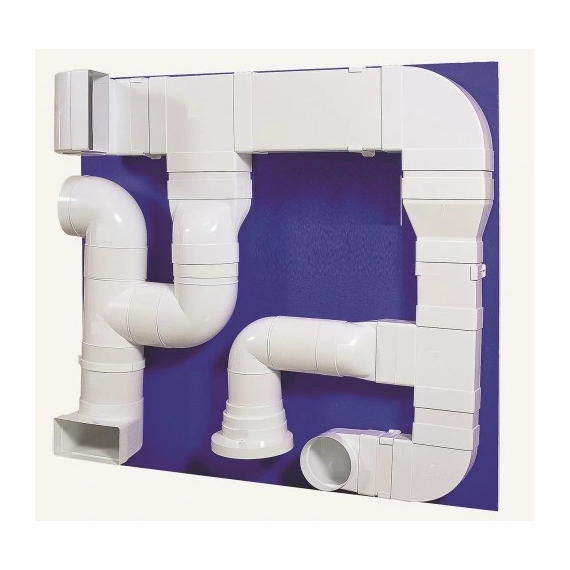 Плоский возвдуховод из ПВХ-пластика Awenta KP55-15 5,5х11 канал/труба (1,5м), изображение 5