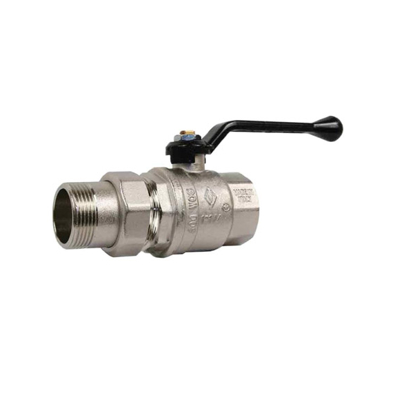 Шаровый кран с ручкой 1" с американкой прямой New Jersey Bugatti, изображение 2