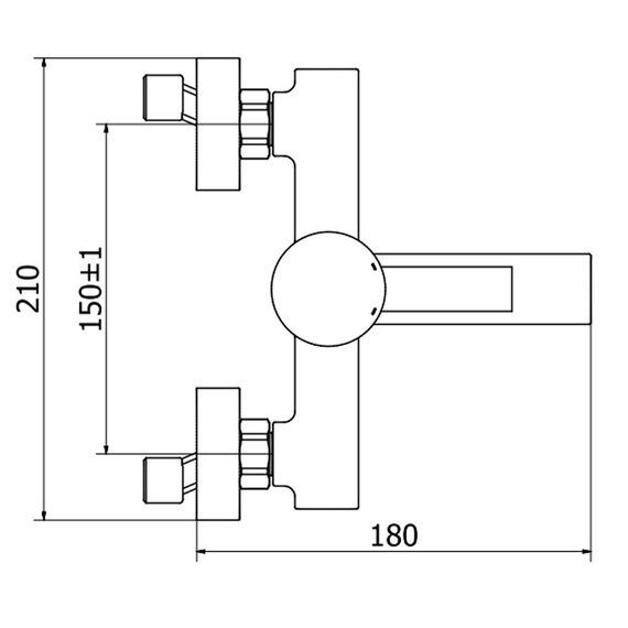 Смеситель для ванны с душем Genebre TAU2, изображение 2