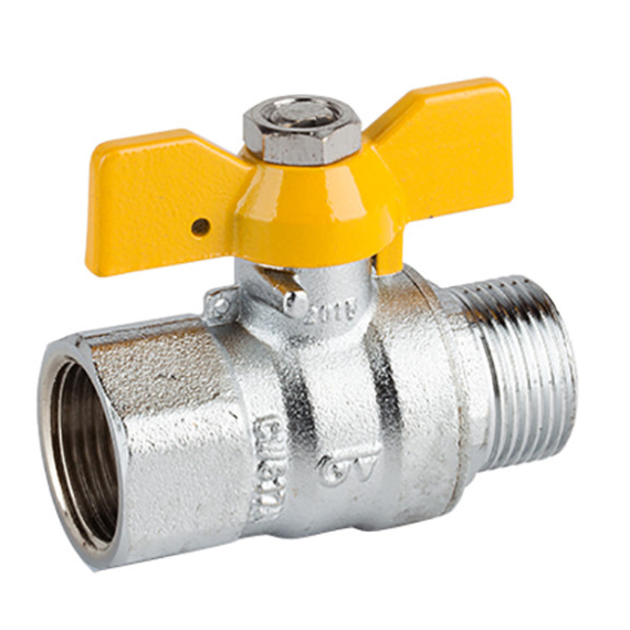 4elementsRobinet cu bila tip fluture pentru gaz 1/2" MF (crom) Genebre