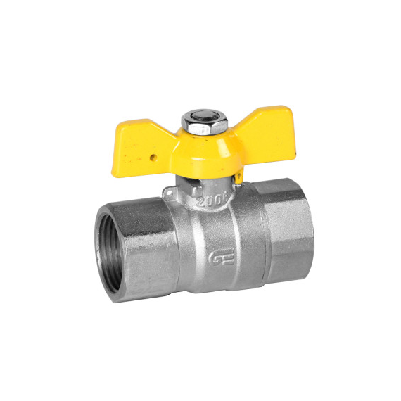 4elementsRobinet cu bila tip fluture pentru gaz 3/4" FF (crom) Genebre