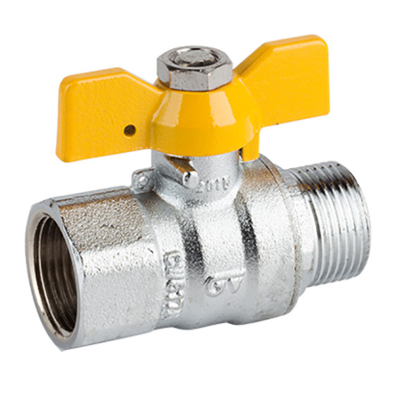 4elementsRobinet cu bila tip fluture pentru gaz 3/4" MF (crom) Genebre