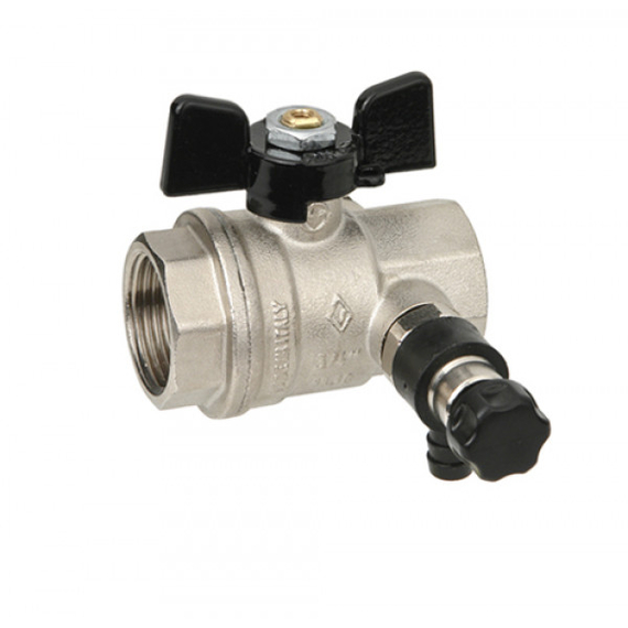 4elementsRobinet cu bilă tip fluture 1/2'' FF cu supapă de golire Oregon Bugatti