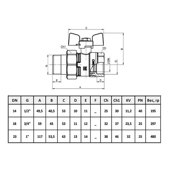 4elementsRobinet cu bilă tip fluture 1/2" cu racord drept „american” Arizona Bugatti, изображение 2