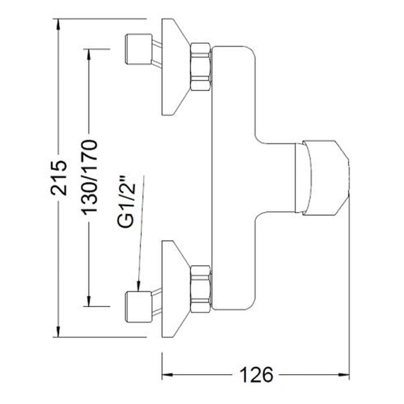 Смеситель для душа Genebre K8, изображение 3